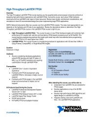 High-Throughput LabVIEW FPGA Course Outline