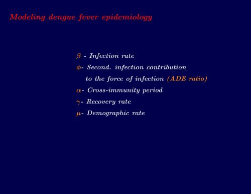 Descriptive and Predictive models of dengue epidemiology: an ...