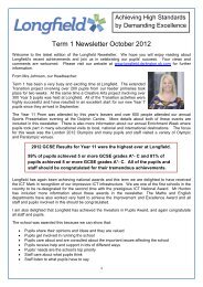 Please click here to open the newsletter - Longfield School - Uk.com