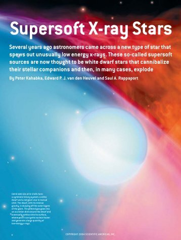 Supersoft X-ray Stars and Supernovae - Scientific American Digital