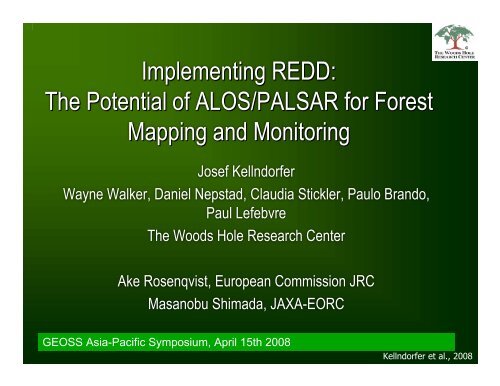 Implementing REDD: The Potential of ALOS/PALSAR for Forest ...