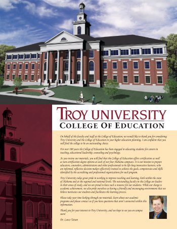 College of eduCation - Troy University SACS Reaffirmation of ...