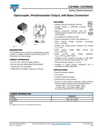 CQY80N, CQY80NG Datasheet - Vishay