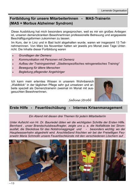Heimzeitung Ausgabe 11 - und Pflegeheim Maria Rast in Maria ...