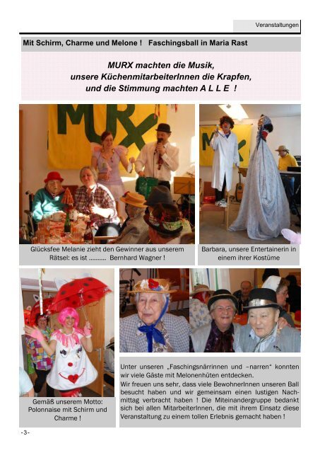 Heimzeitung Ausgabe 11 - und Pflegeheim Maria Rast in Maria ...