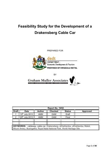 Cable Car Feasibility Study - Department of Economic Development ...