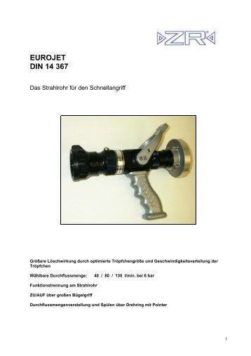 EUROJET DIN 14 367 - ZR Armaturen GmbH