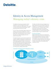 Identity & Access Management Managing today's identity ... - Deloitte