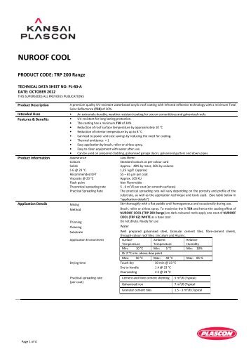 NUROOF COOL - Plascon