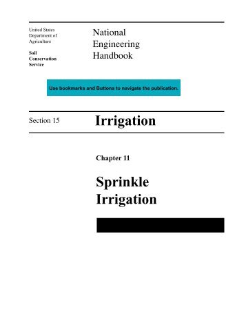 Chapter 11: Sprinkle Irrigation - NRCS Irrigation ToolBox Home Page