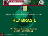 HL7 HL7 BRASIL - SBIS