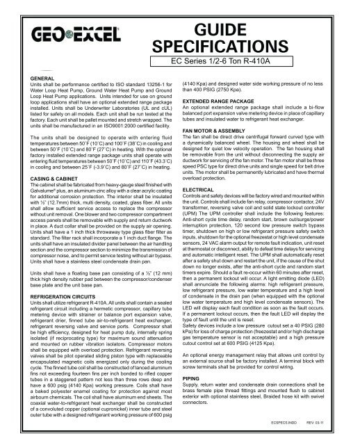 EC Spec Guide - BSI Mechanical