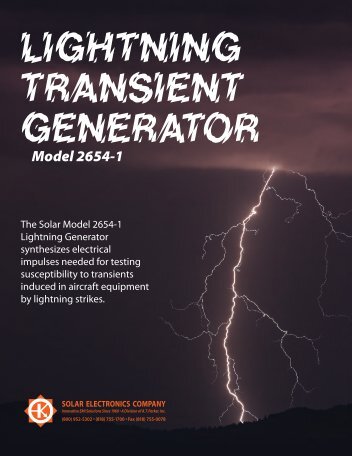 Lightning transient generator - R. A. Mayes Company