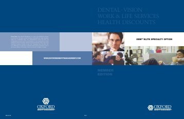 dental - Oxford Health Plans