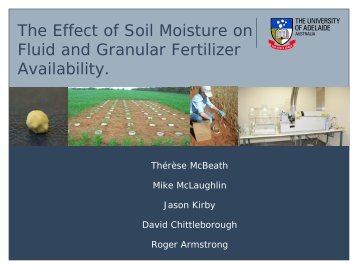 The Effect of Soil Moisture on Fluid and Granular Fertilizer ...