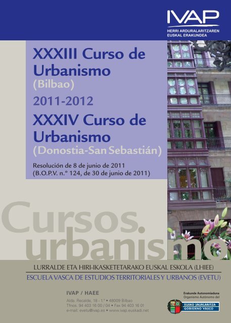 Cursos Urbanismo 2011-2012 - IVAP - Euskadi.net