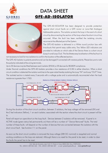 GFE-AD-ISOLATOR datasheet - Fire & Security Solutions Ltd