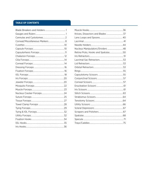 Reusable Instrument Catalog - Beaver-Visitec International