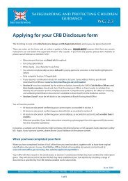 WG 2.3 Applying for a CRB clearance - British Rowing