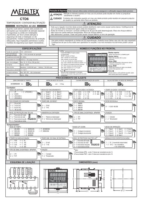 Manual m_CTD6 - Metaltex