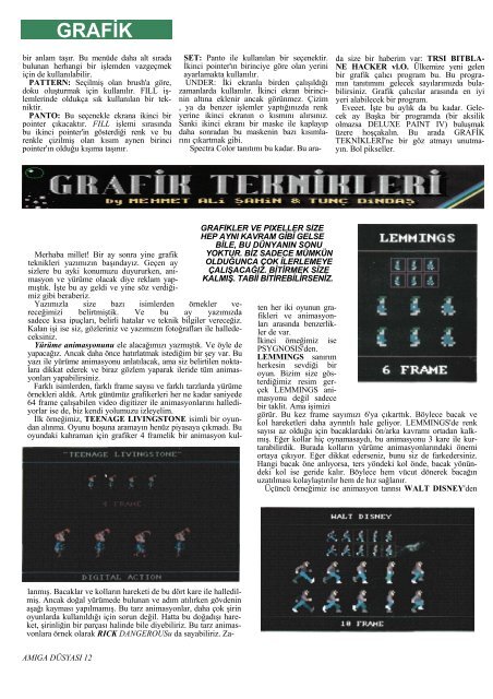 Amiga Dunyasi - Sayi 19 (Aralik 1991).pdf - Retro Dergi