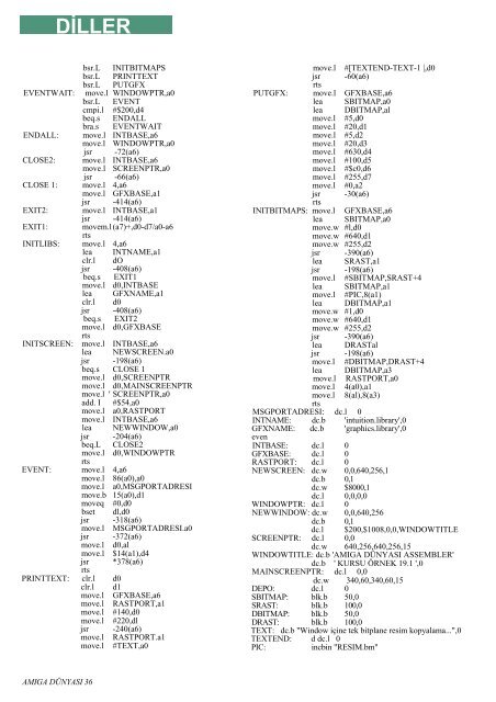 Amiga Dunyasi - Sayi 19 (Aralik 1991).pdf - Retro Dergi