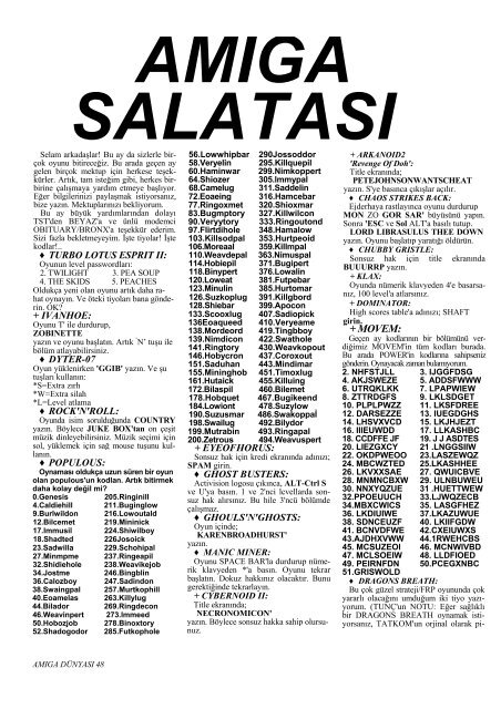 Amiga Dunyasi - Sayi 19 (Aralik 1991).pdf - Retro Dergi