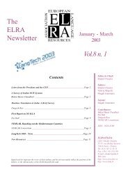 Vol.8 Nº1, January-March 2003 - ELRA