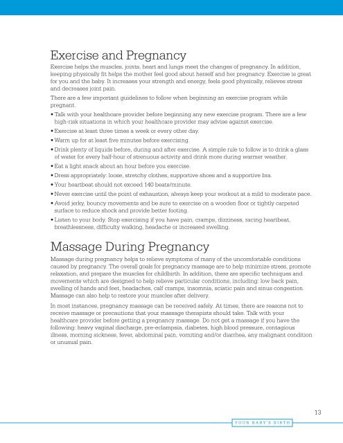 Your Baby's Birth - Pregnancy & Childbirth Home