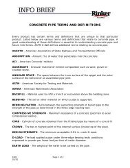 CONCRETE PIPE TERMS AND DEFINITIONS - Rinker Materials