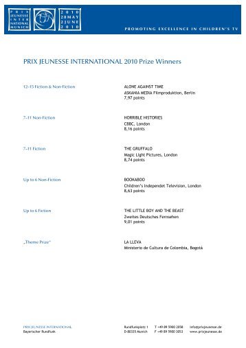 prize_winners 100621 - Prix Jeunesse International