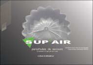 Parachutes de secours - Sup'Air