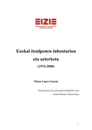 Euskal itzulpenen inbentarioa eta azterketa (1976-2008) - EIZIE