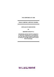 THE COMPANIES ACT 2006 PUBLIC COMPANY ... - Ubisense