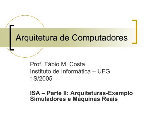 em PDF - Instituto de Informática - UFG