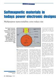 New softmagnetic Materials in todays Power Electronic Designs