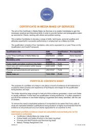 Level 3 Certificate in Media Make Up Services