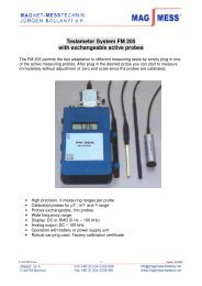 Teslameter System FM 205 with exchangeable active probes