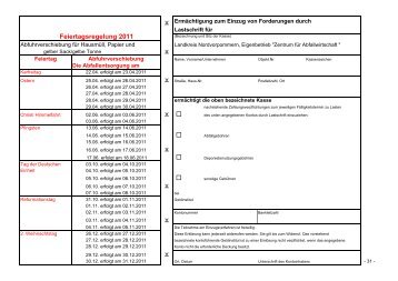 Feiertagsregelung 2011 - Veolia Umweltservice