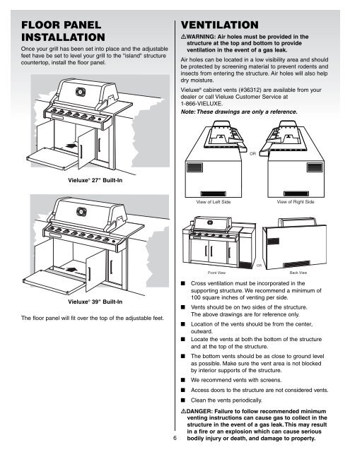 Built-In Natural Gas Grill Installation Guide - Help - Weber