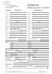 Anmeldeformular - Siedlungsgenossenschaft Eigengrund