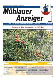 MÃ¼hlauer Anzeiger vom 20.09.12 - MÃ¼hlau in Sachsen