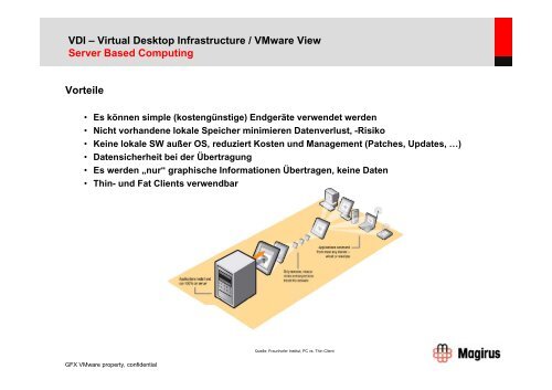 VDI Virtual Desktop Infrastructure VMware View Ein ... - Magirus