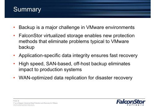 Falconstor Advanced VMware Data Protection - Magirus
