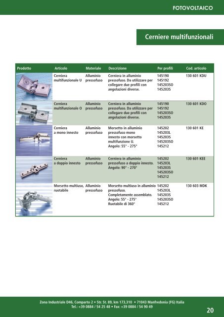 ANCO Italia S.r.l. - Catalogo Fotovoltaico