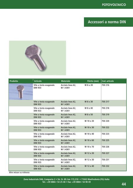 ANCO Italia S.r.l. - Catalogo Fotovoltaico