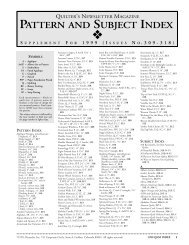 Supplement for 1999 (Issues 309-318) - Quilters Newsletter