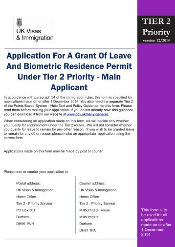 Tier (General) visa