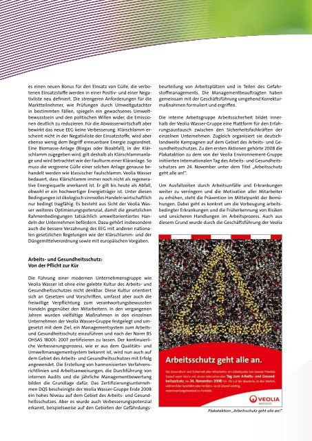 Nachhaltigkeitsbericht 2008 (PDF) - Veolia Wasser GmbH
