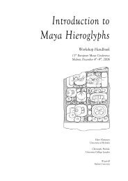 Introduction to Maya Hieroglyphs - Wayeb